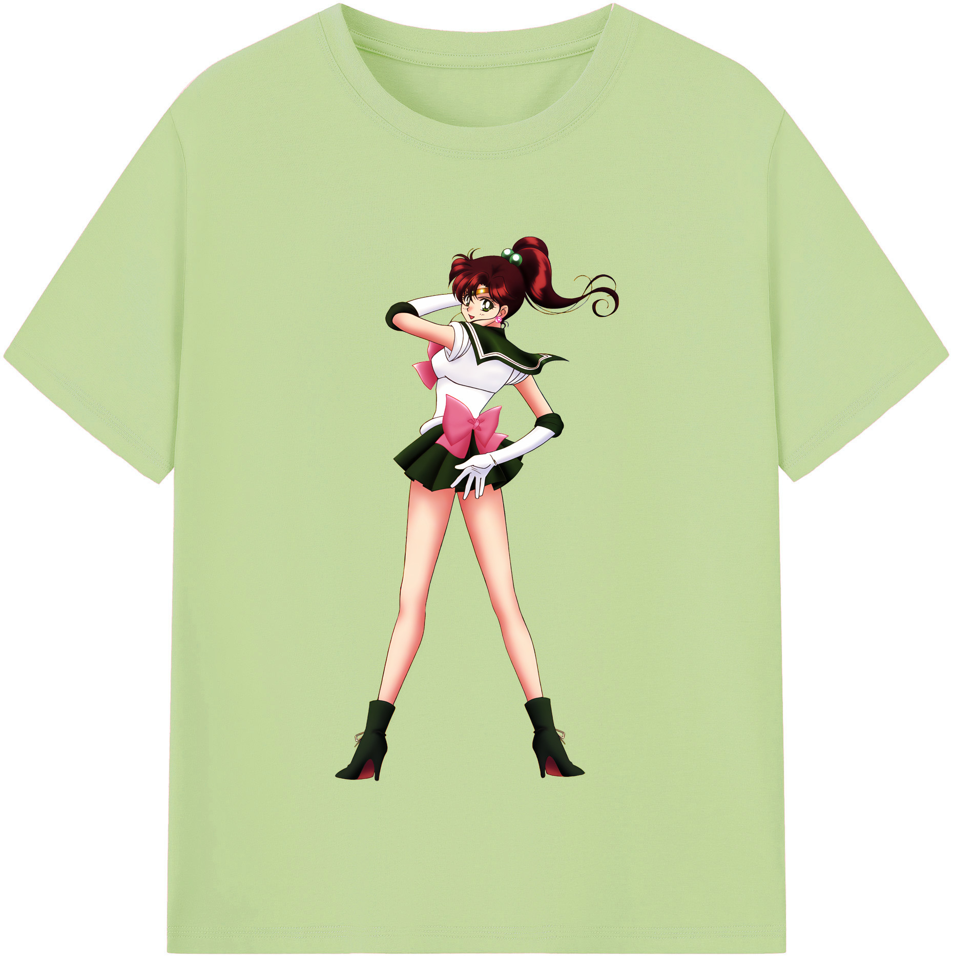 （画像用） 美少女戦士セーラームーン 木野 まこと きの まこと Sailor Moon Kino Makoto （セーラージュピター；Sailor Jupiter） 綿100％半袖Tシャツ（フロントプリント）